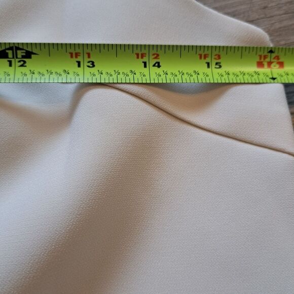 Saturday Club V Neck Feminine Colorblock Shift Mini Dress Cream & Black XXS NWT - Picture 6 of 14